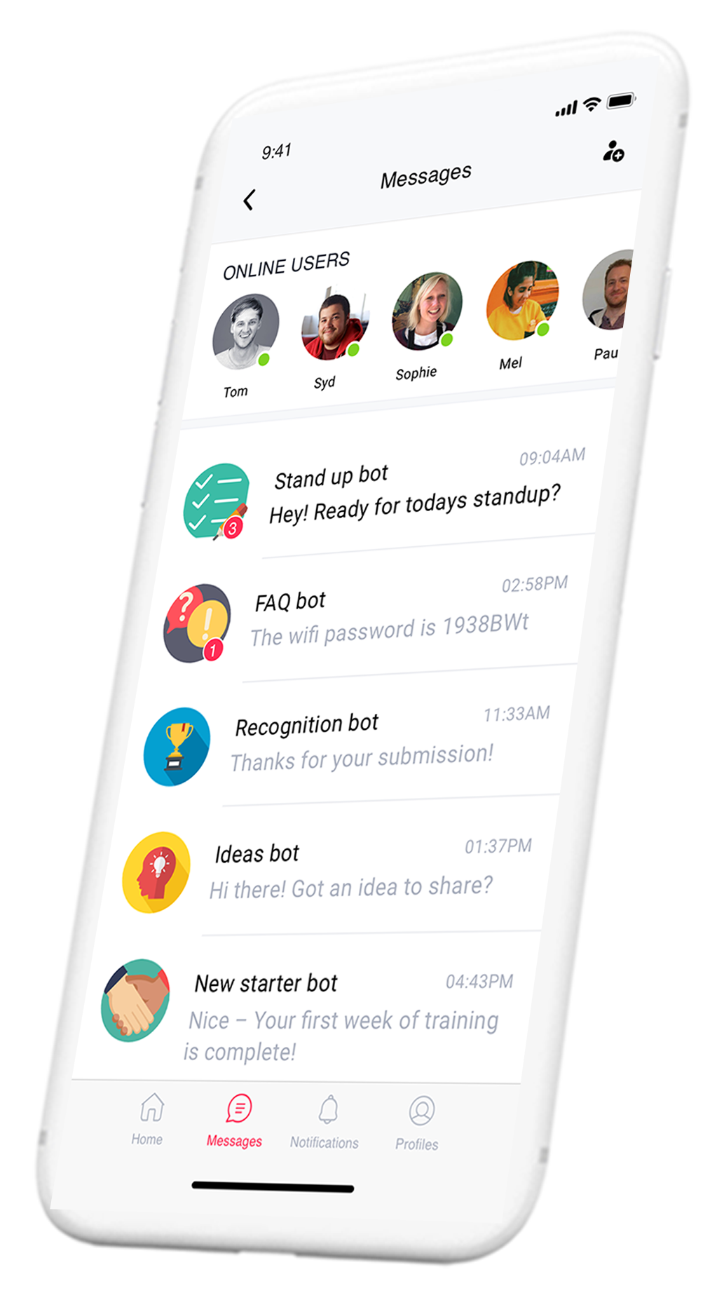 UI mockup